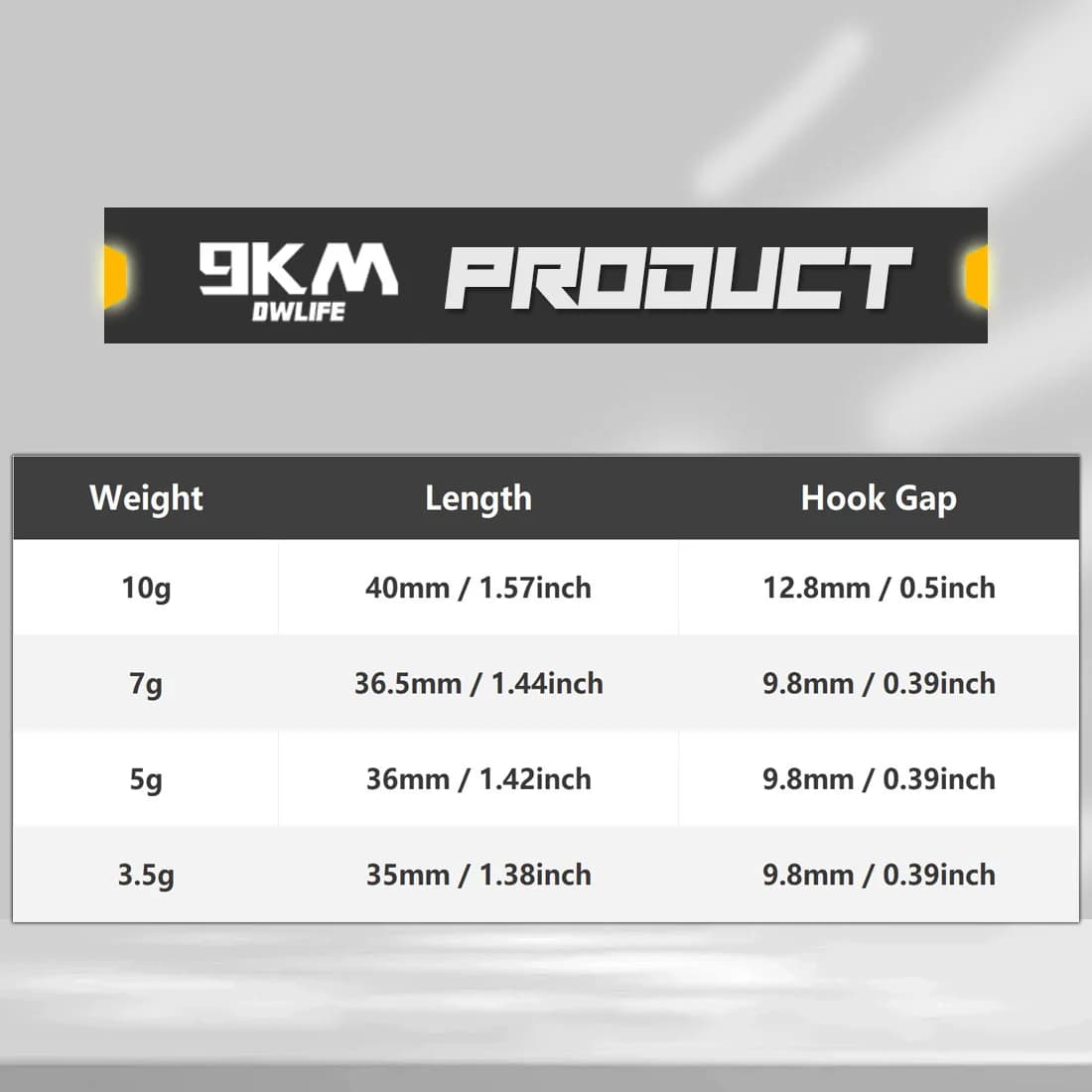 10 Stück Leuchtende Jigkopf-Haken, 3,5g–10g