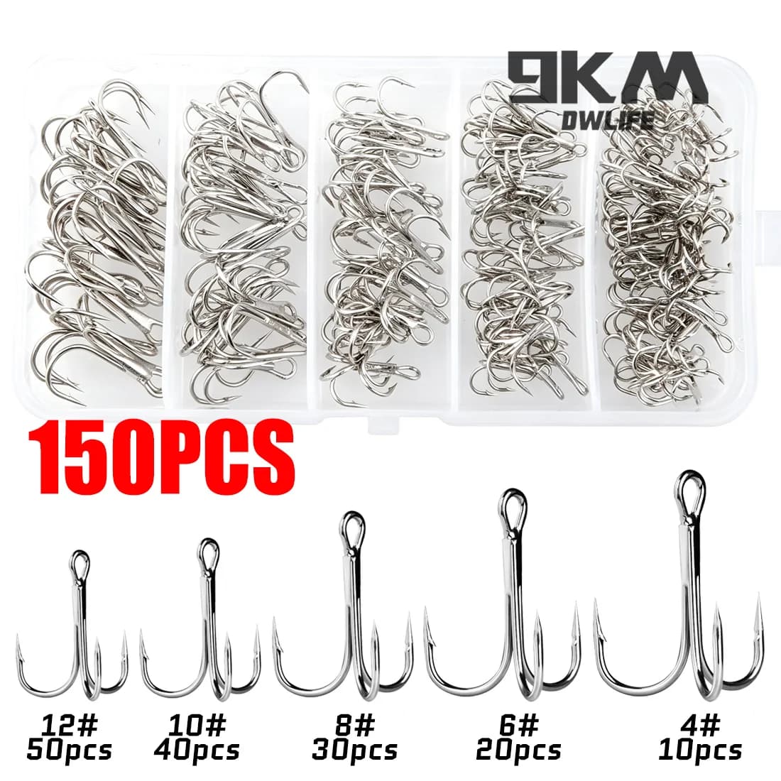 Drillingshaken-Set, gemischte Größen, 50-150 Stk.