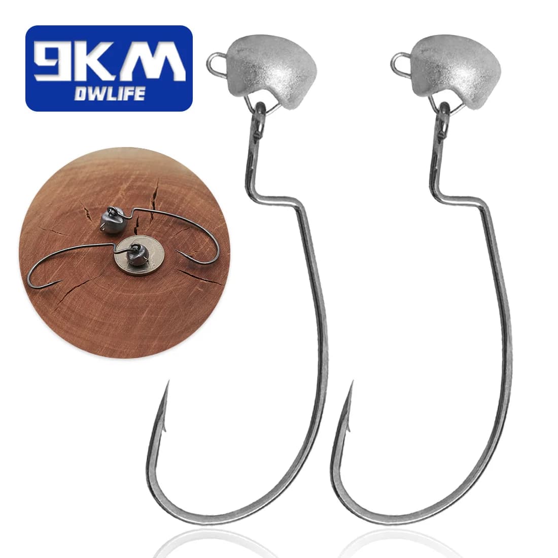 10-30 St. Wide-Gap Offset-Haken für Wurm-Köder