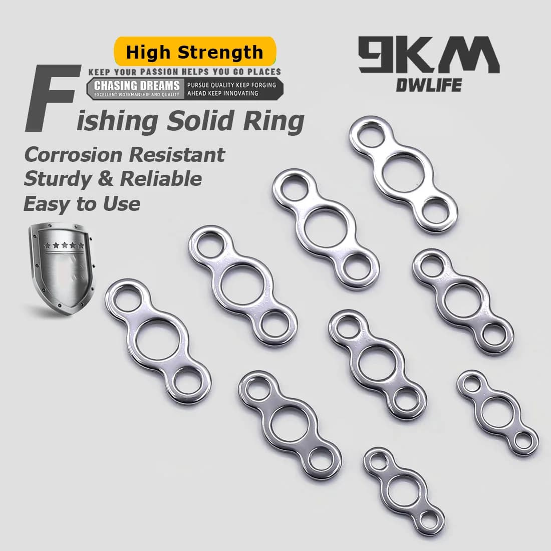 Hochfeste Edelstahl-Jigging-Ringe, 25-100 Stück