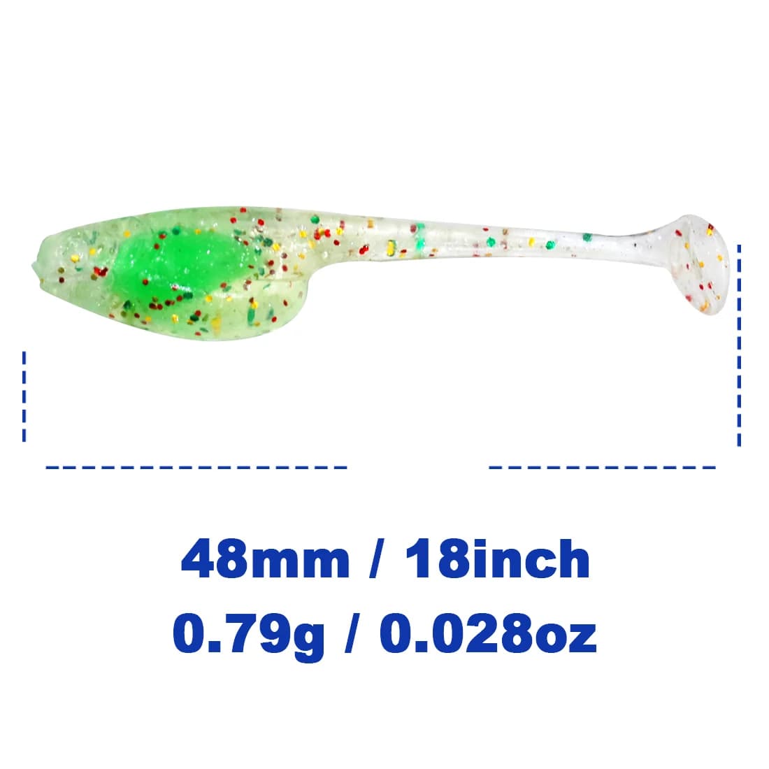 20 Stück 4,8cm Weichplastik-Schwanz-Swimbaits