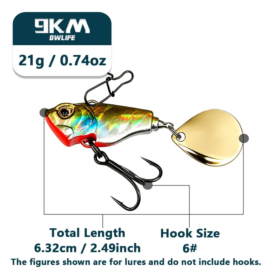 Sinking VIB Tail Spinner Crankbait Köder