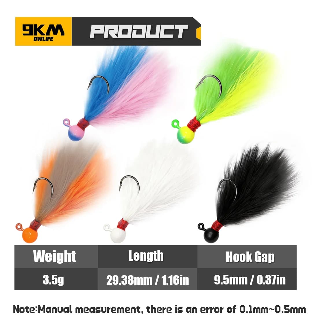 5 Stk. handgebundene Marabou-Karpfen-Jighaken