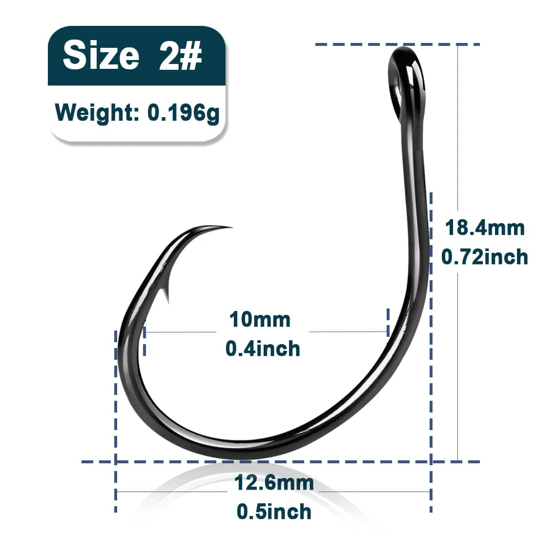 Wide Gap Inline Circle Hooks für Lebendköder