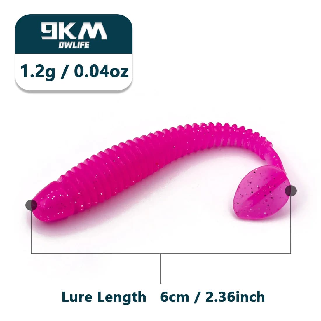 15 St. T-Schwanz Grubs Weichplastik-Swimbaits