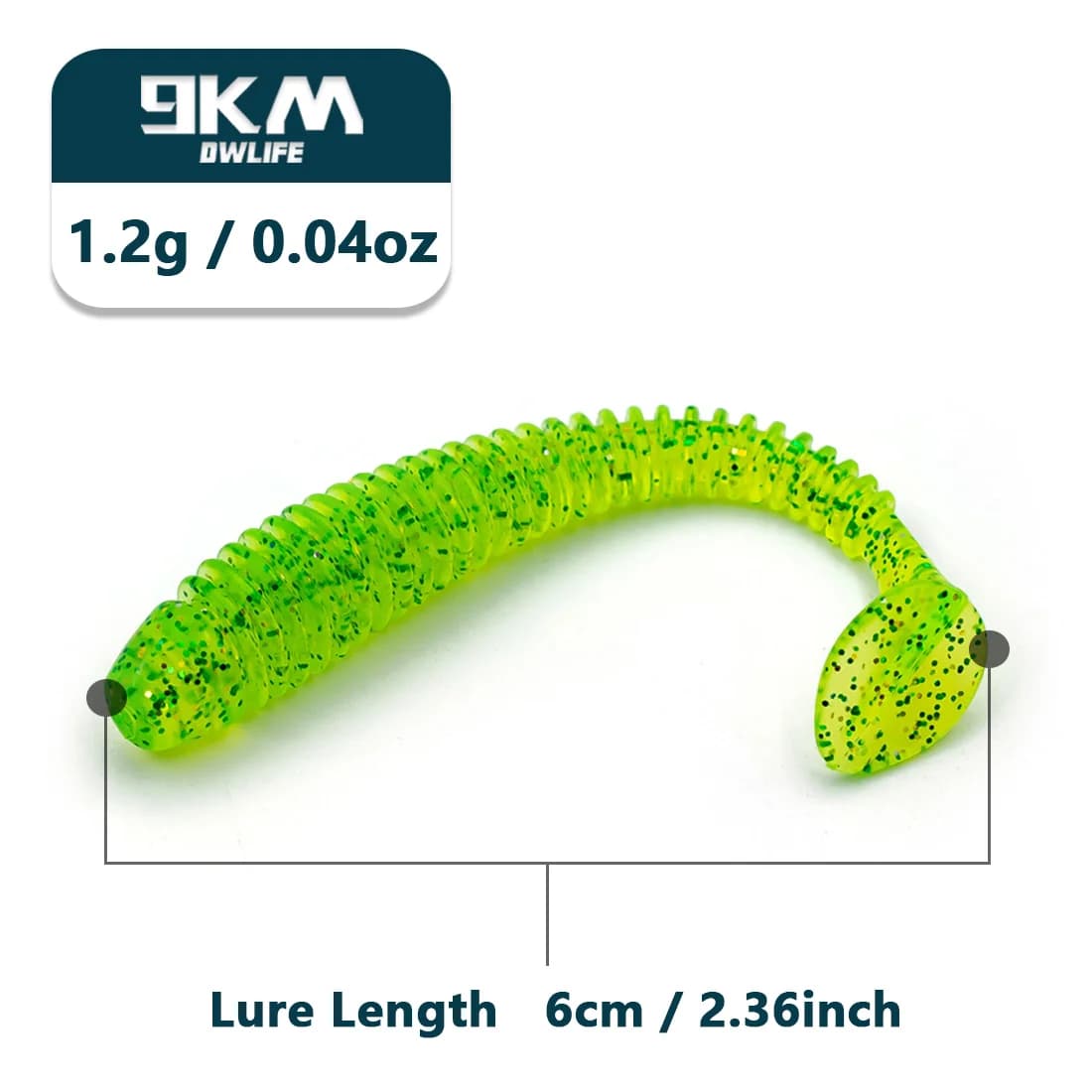 15 St. T-Schwanz Grubs Weichplastik-Swimbaits