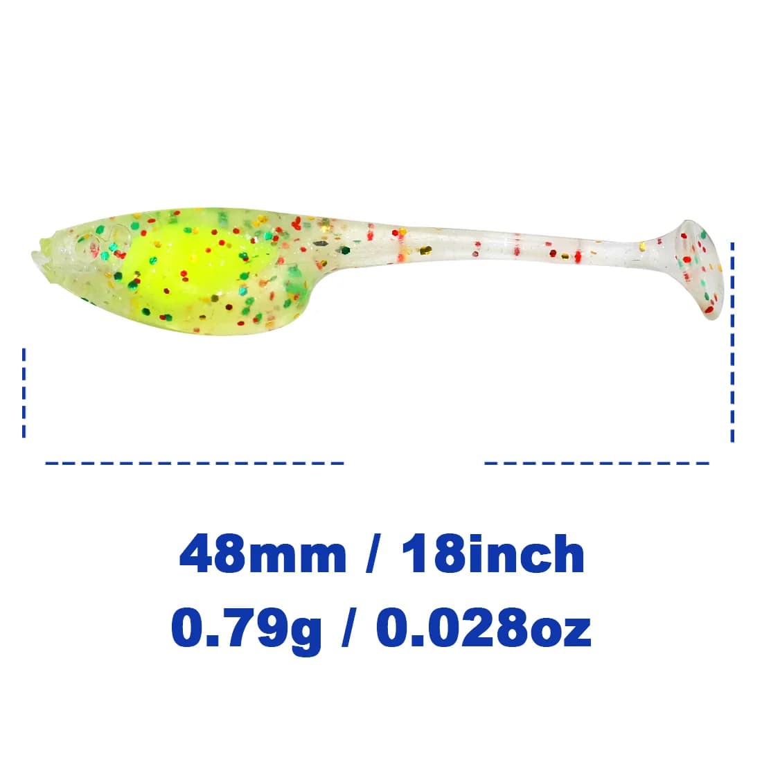 20 Stück 4,8cm Weichplastik-Schwanz-Swimbaits