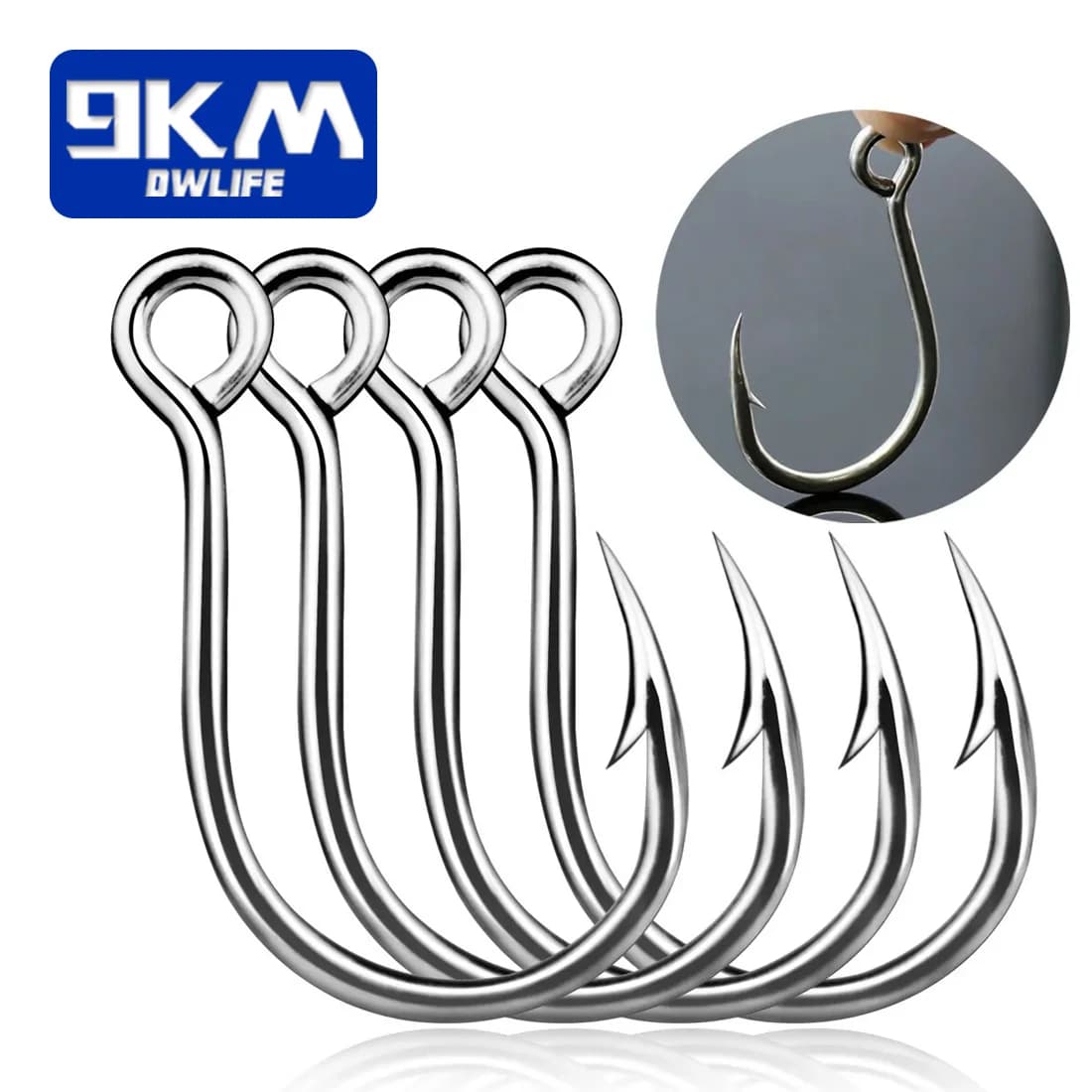 Inline-Karpfen-Jig-Haken, Hochkarbonstahl, 25 Stk.