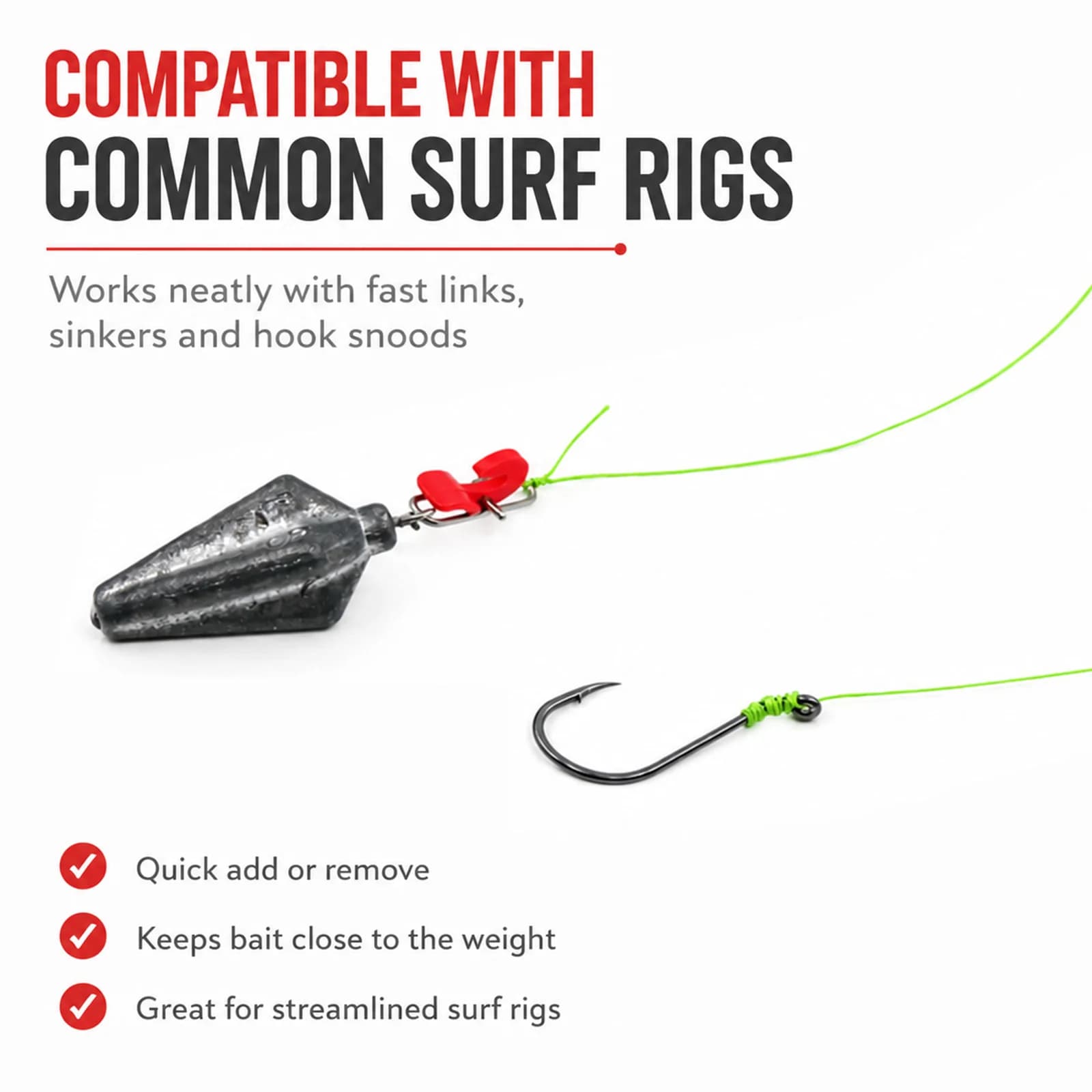 Surfcasting-Bait-Release-Clips für weite Würfe