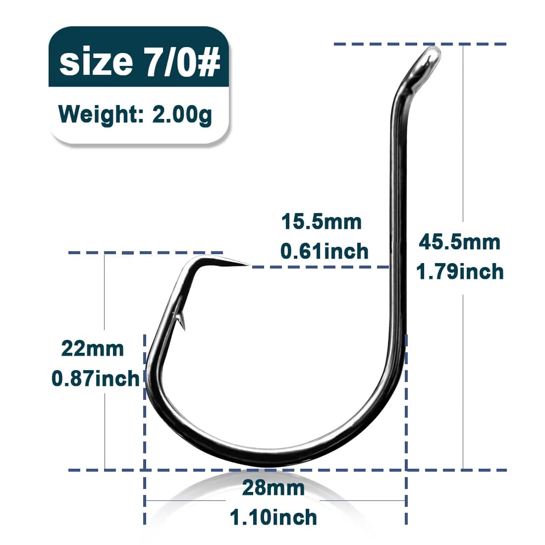 Offset-Kreis-Haken, 25-50 Stk.