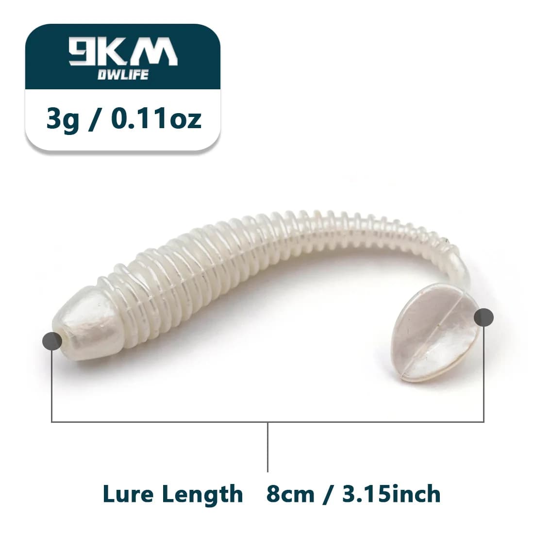 15 St. T-Schwanz Grubs Weichplastik-Swimbaits