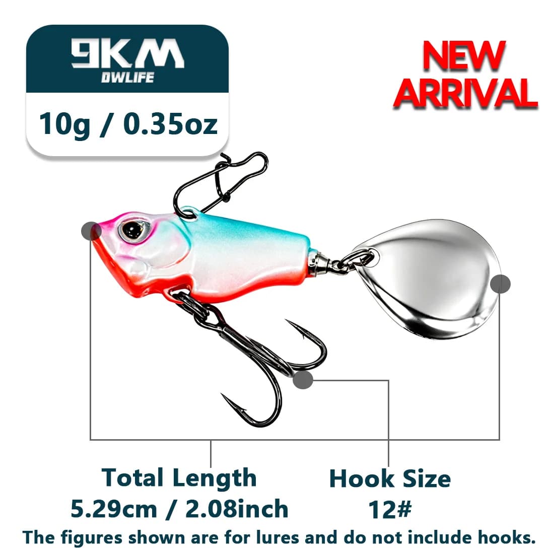 Sinking VIB Tail Spinner Crankbait Köder