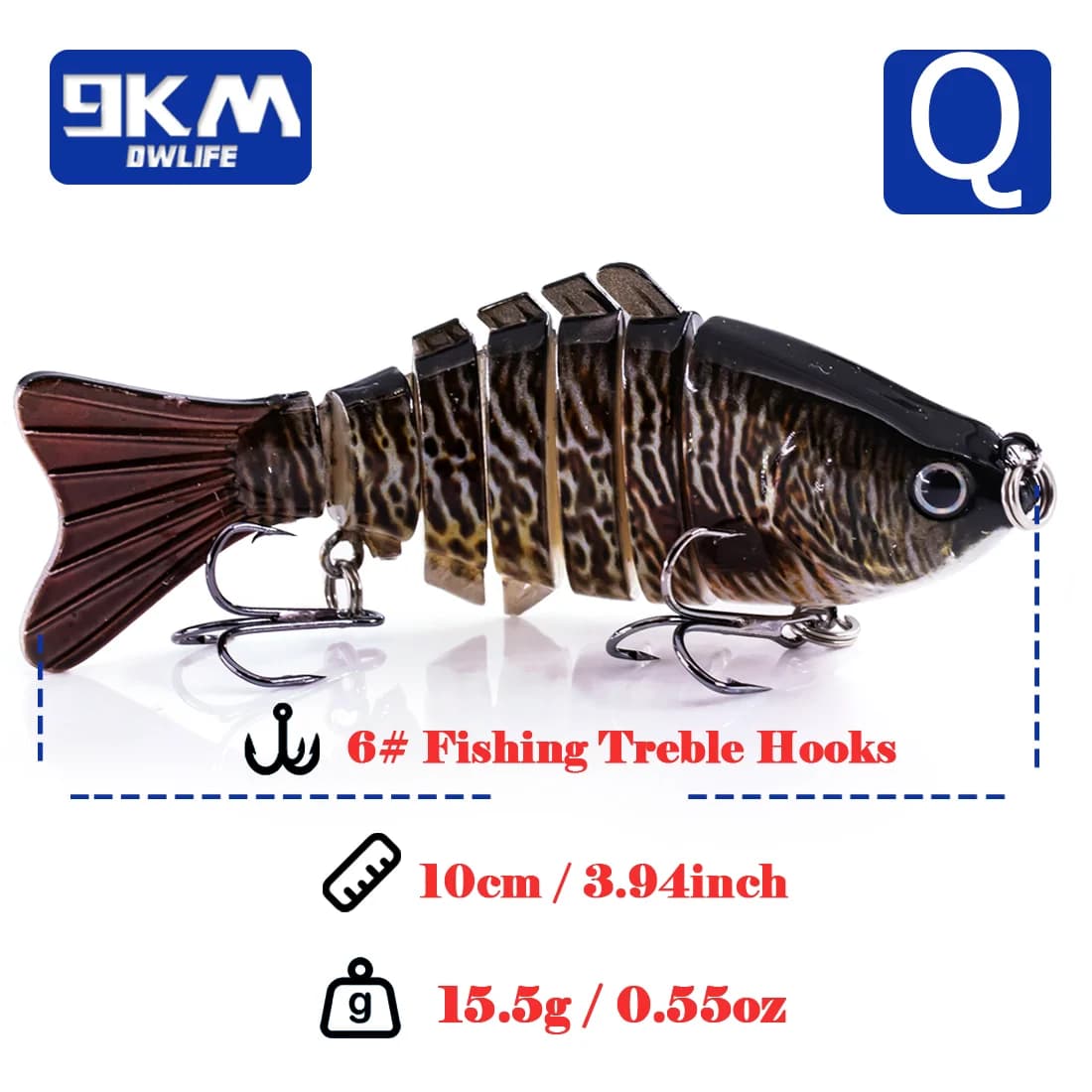 10cm Multi-Jointed Slow Sinking Swimbait Köder