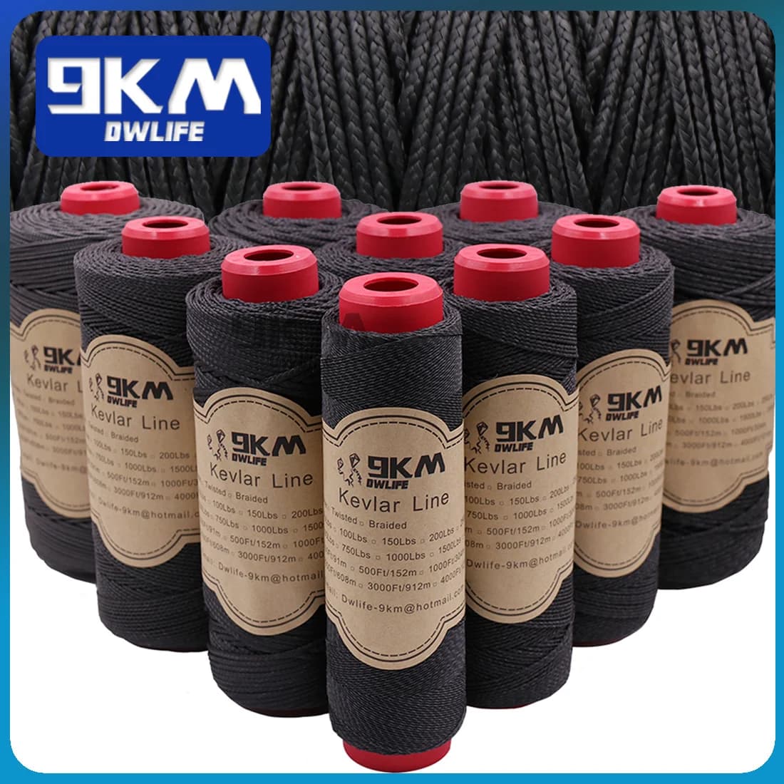 Schwarzes geflochtenes Kevlar-Angel-Assist-Seil, 50-1500 lbs