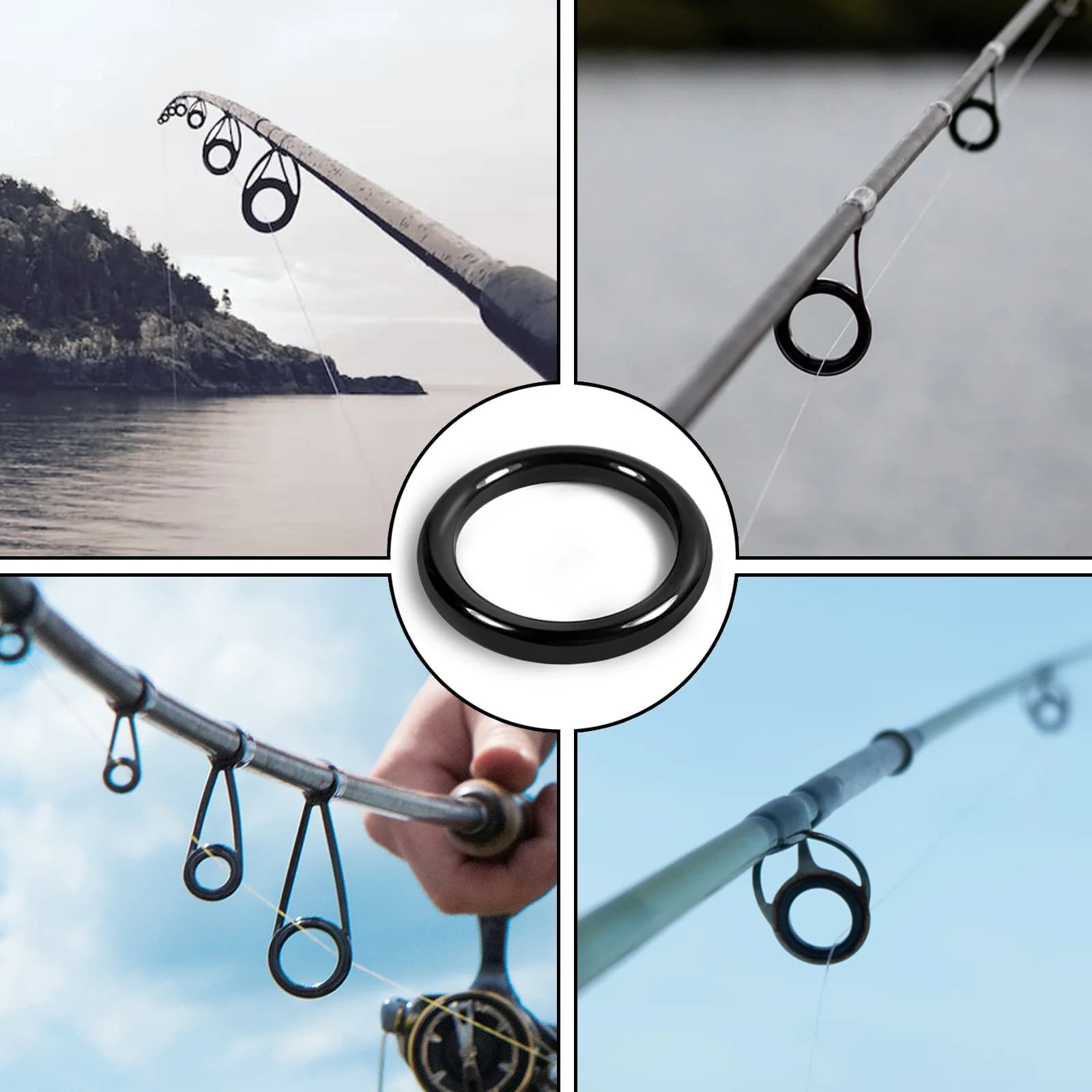 Keramische Alconite-Ring-Set für Rutenführungen, Ersatzkit, 26 Stk.