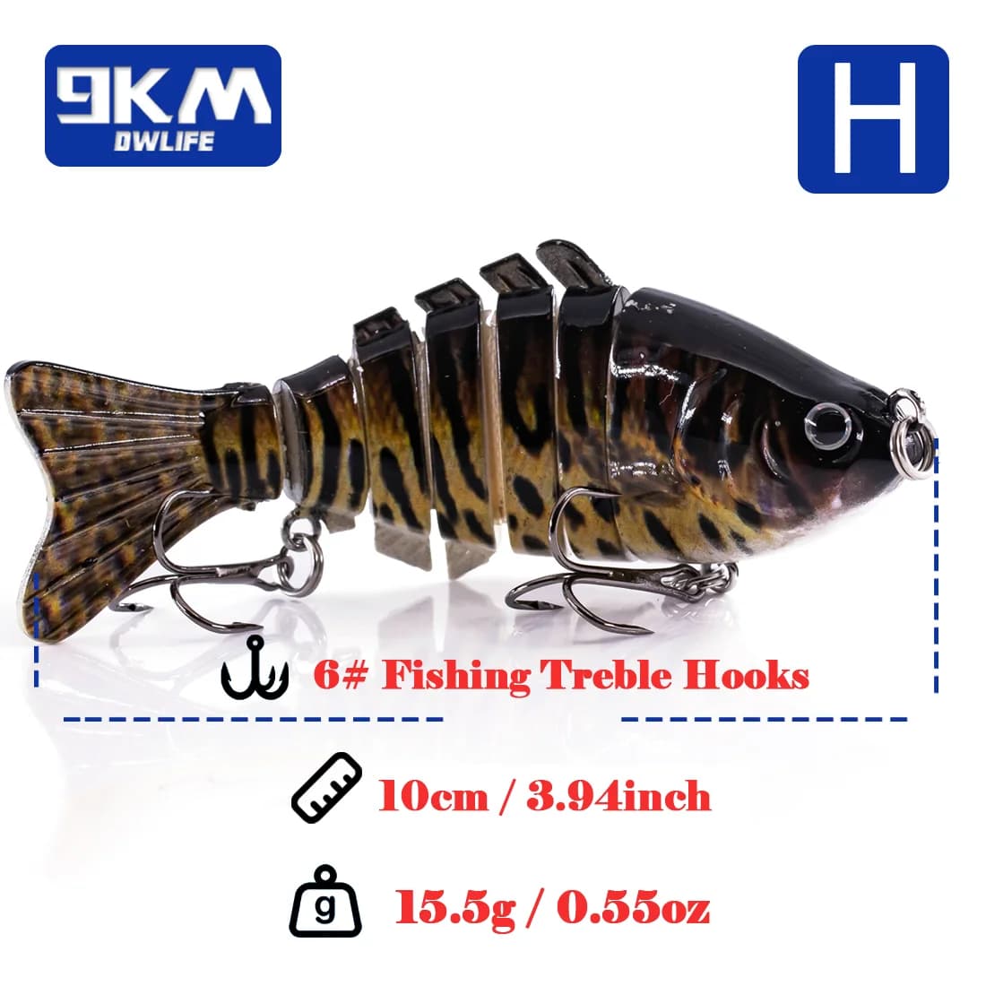 10cm Multi-Jointed Slow Sinking Swimbait Köder