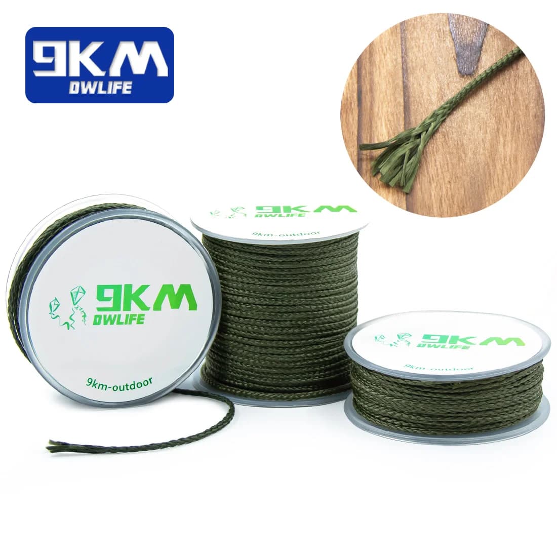 Geflochtene Kevlar-Schnur für Camping, Hängematten und Angeln
