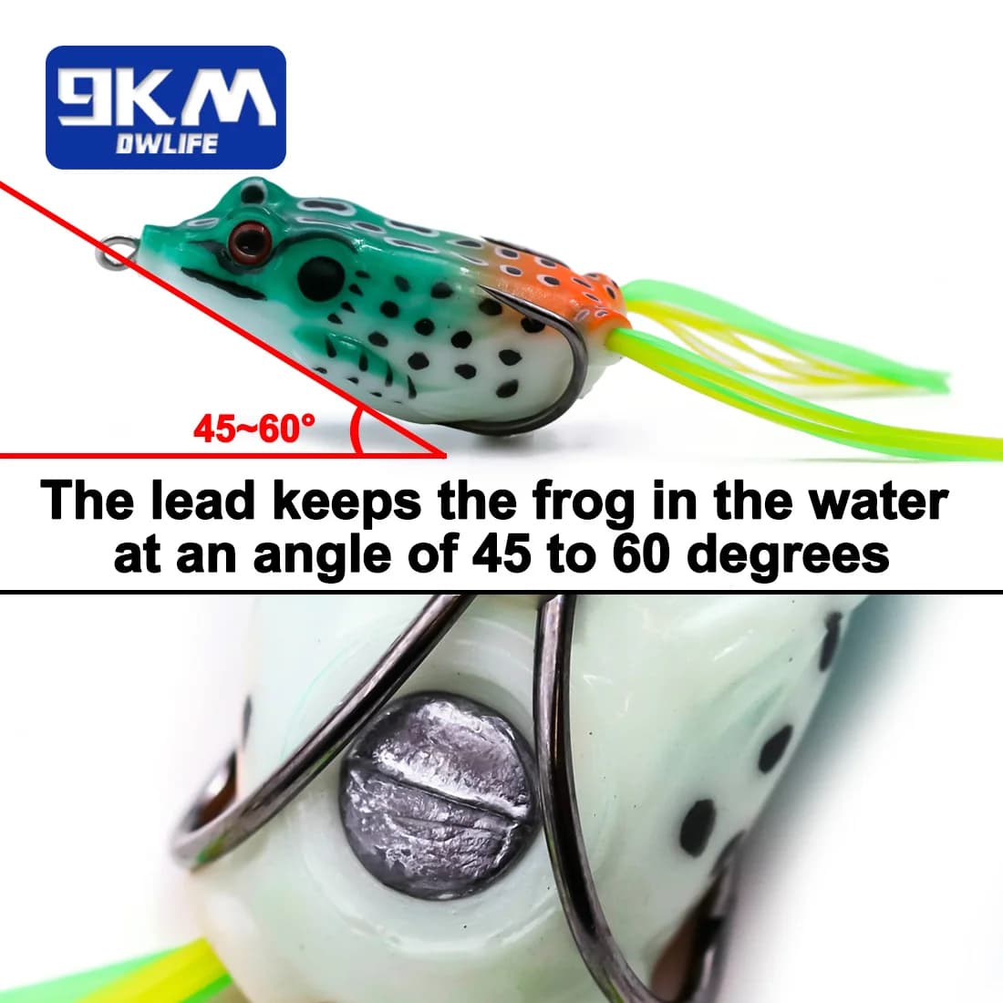 Topwater-Froschköder, PVC-Gabelschwanz-Softbait