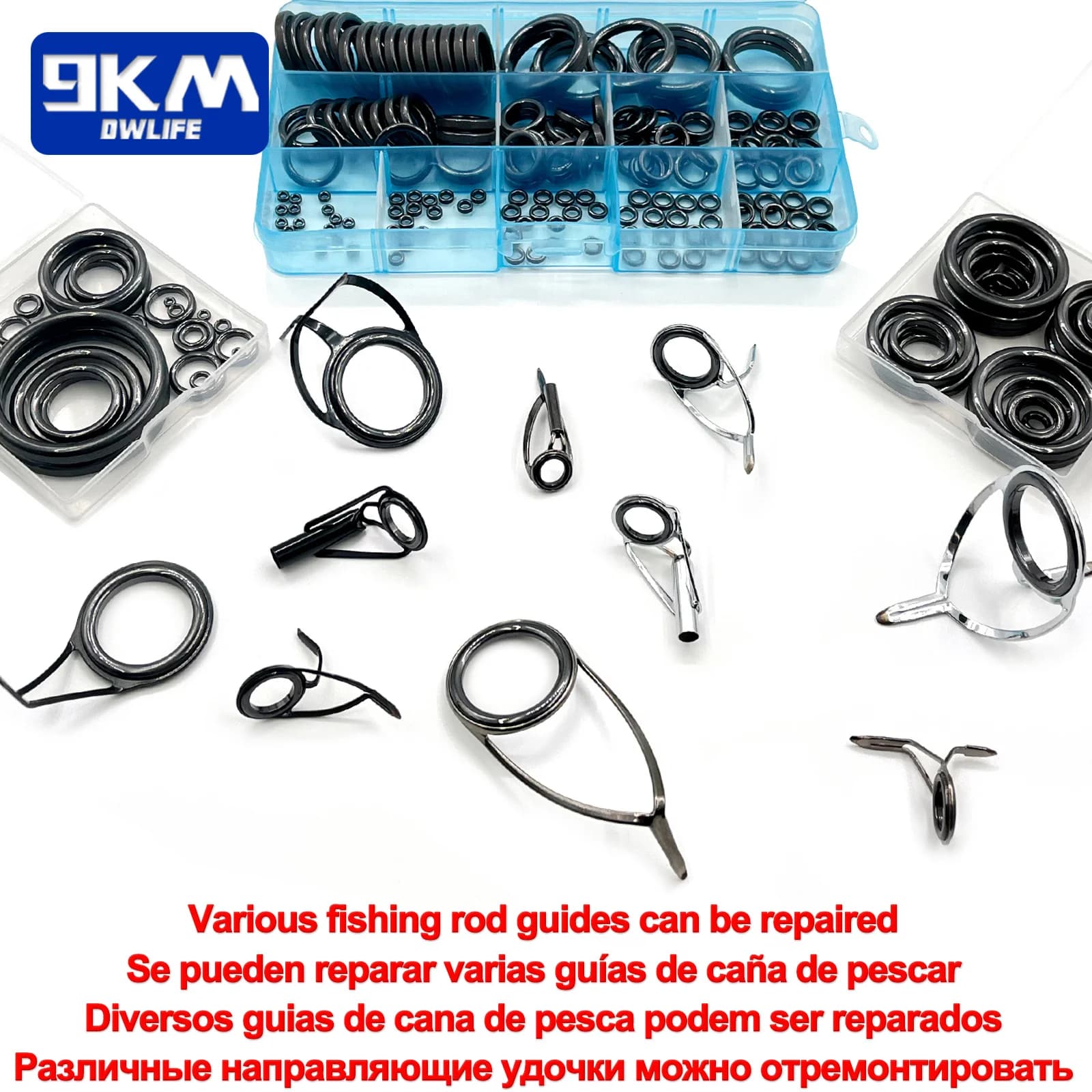 Keramische Alconite-Ring-Set für Rutenführungen, Ersatzkit, 26 Stk.