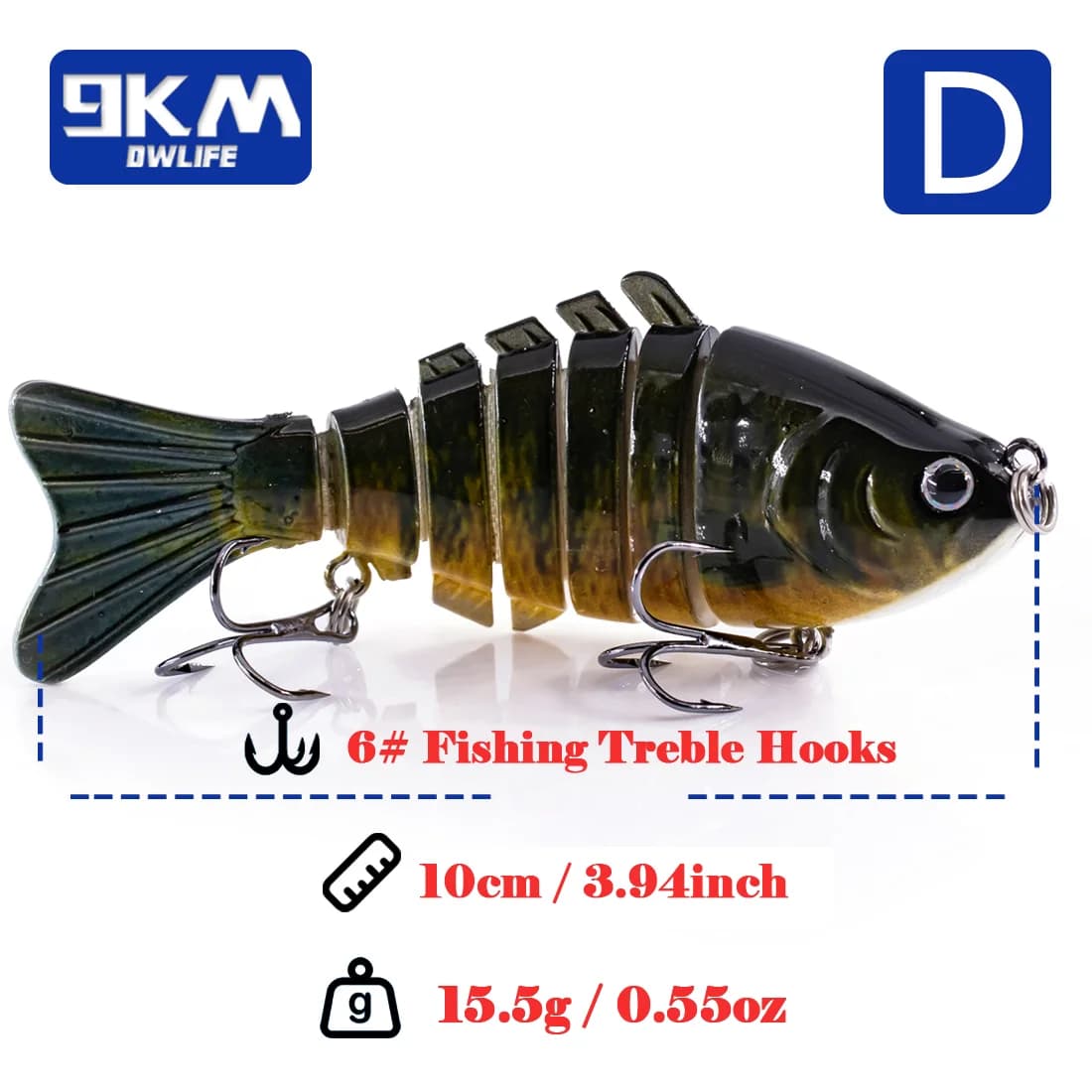 10cm Multi-Jointed Slow Sinking Swimbait Köder