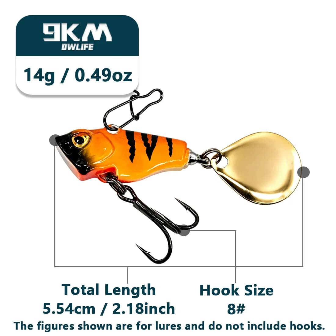 Sinking VIB Tail Spinner Crankbait Köder